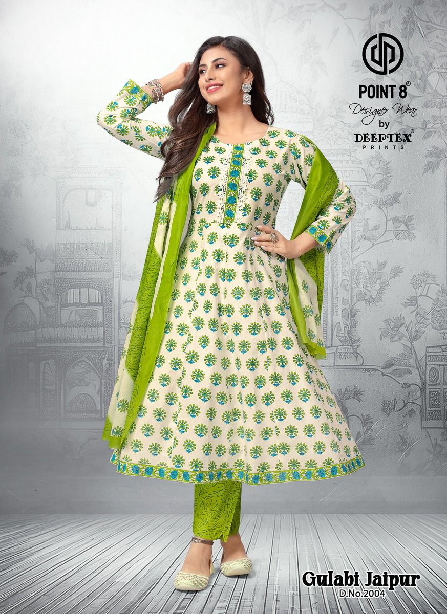 Gulabi Jaipur Vol 2 By Deeptex Anarkali Kurti With Bottom Dupatta Orders In India